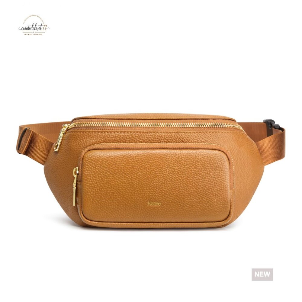 Leather Crossbody Fanny Pack With Rfid Blocking, Adjustable Strap, Multi-Pocket